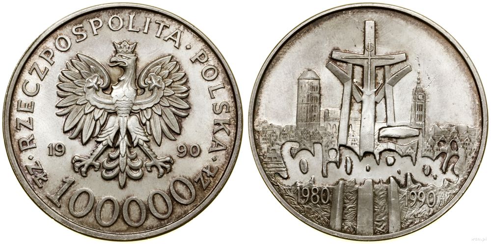 Polska, 100.000 złotych, 1990