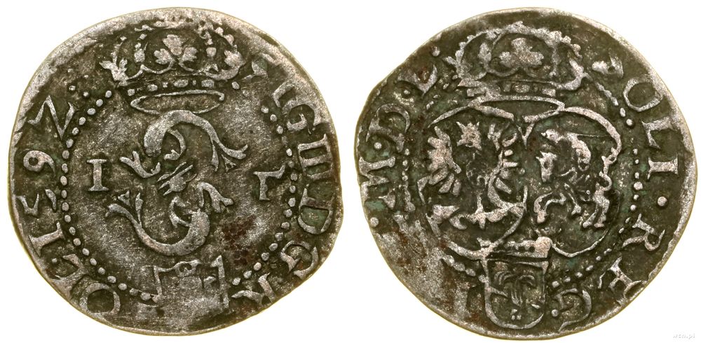 Polska, szeląg, 1592 IF