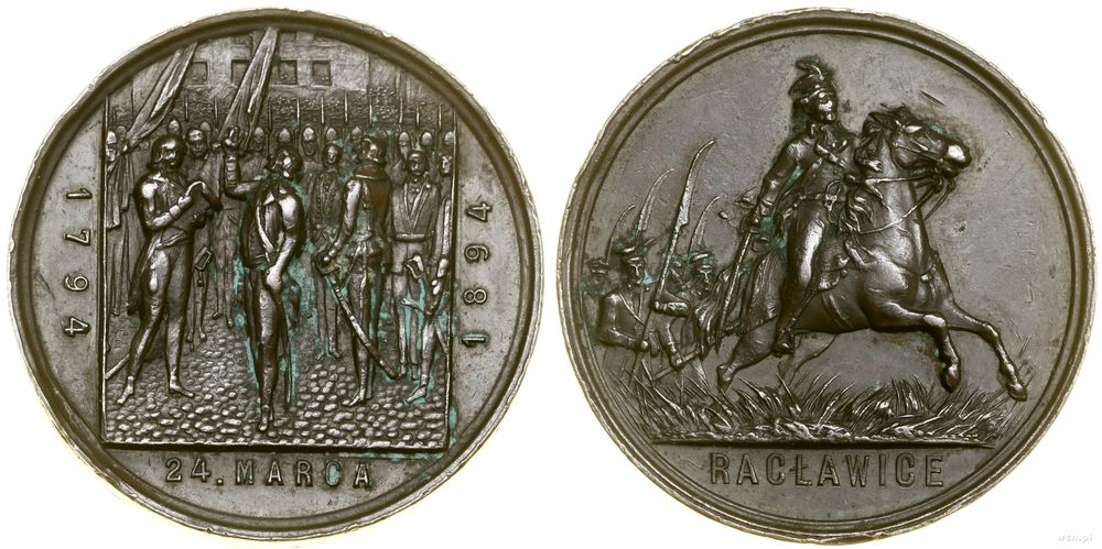 Polska, medal na 100. rocznicę bitwy pod Racławicami, 1894