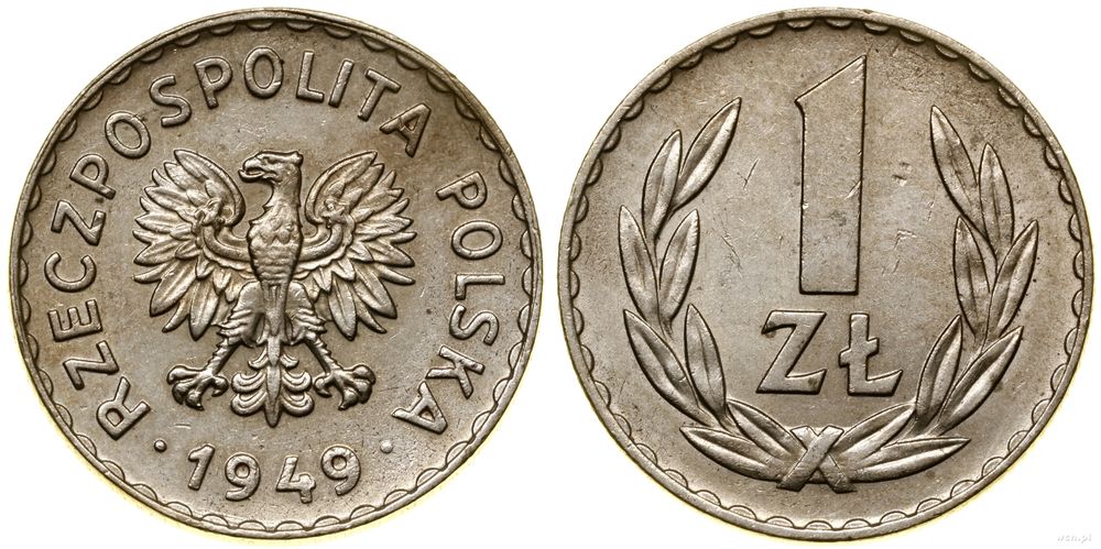 Polska, 1 złoty, 1949
