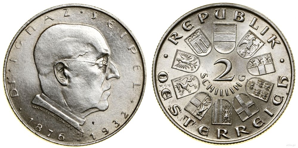 Austria, 2 szylingi, 1932