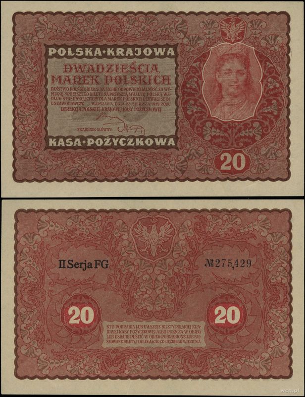 Polska, 20 marek polskich, 23.08.1919