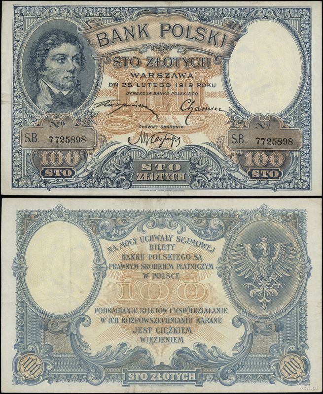 Polska, 100 złotych, 28.02.1919