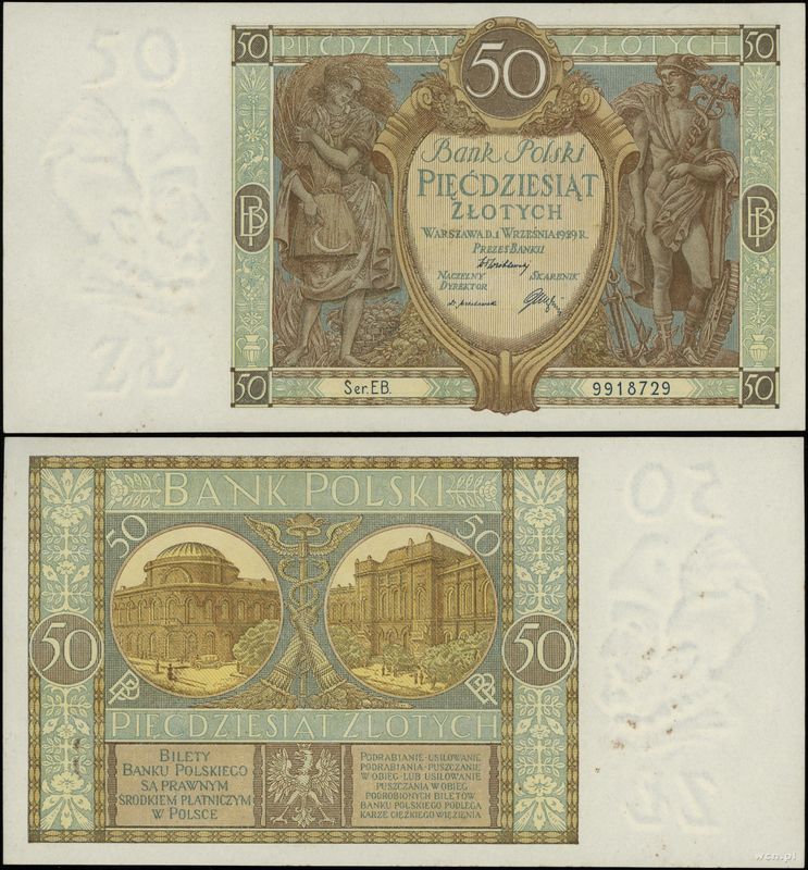 Polska, 50 złotych, 1.09.1929