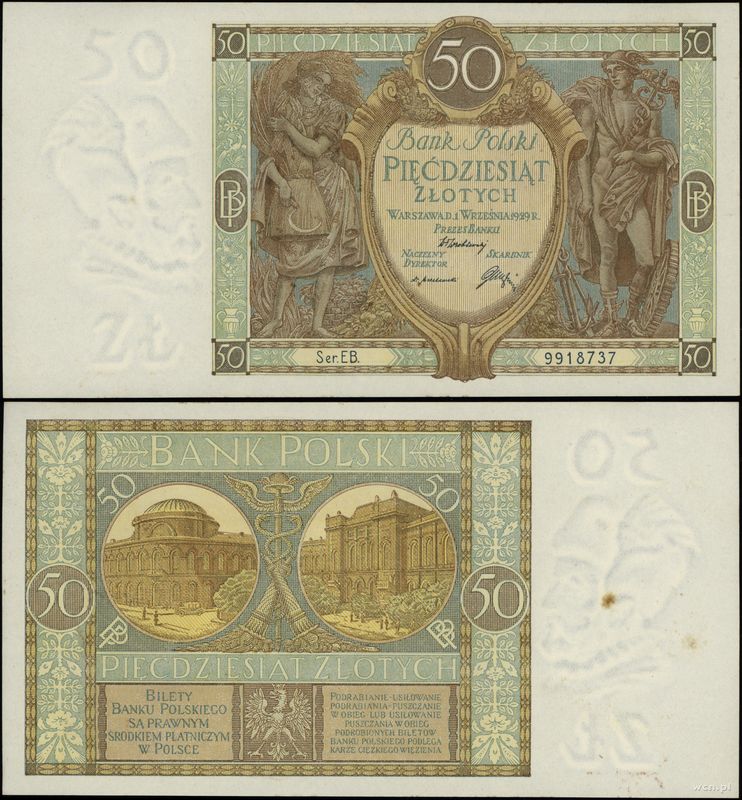 Polska, 50 złotych, 1.09.1929