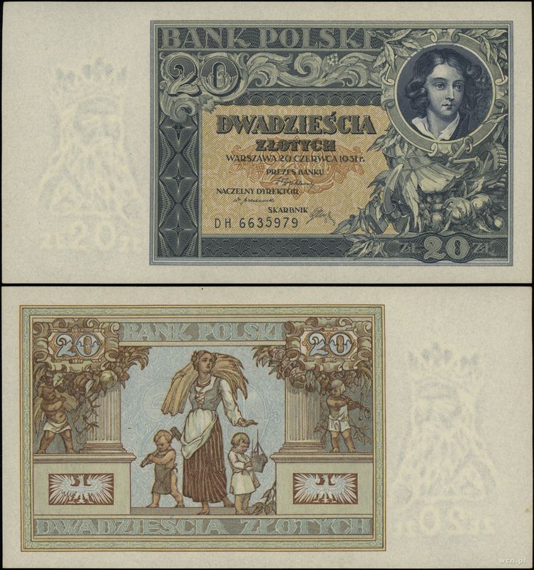 Polska, 20 złotych, 20.06.1931