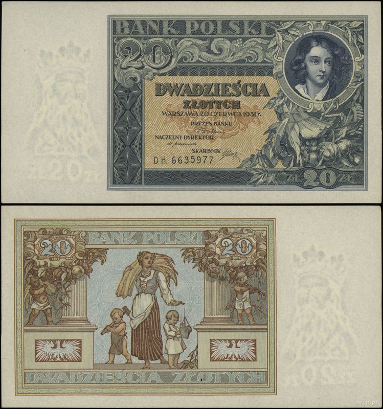 Polska, 20 złotych, 20.06.1931