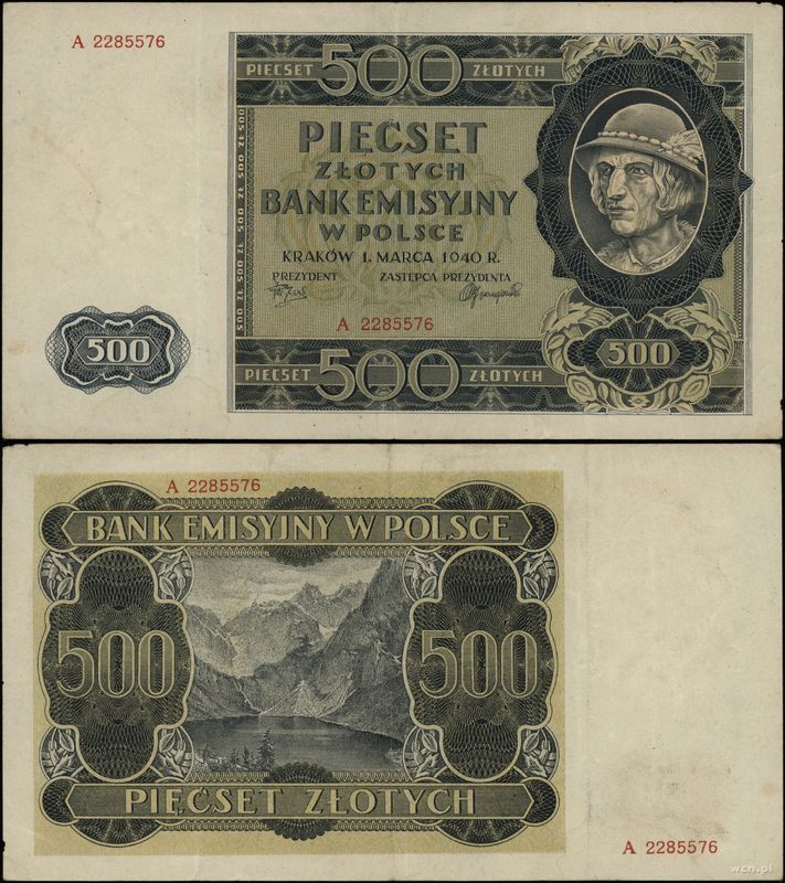 Polska, 500 złotych, 1.03.1940