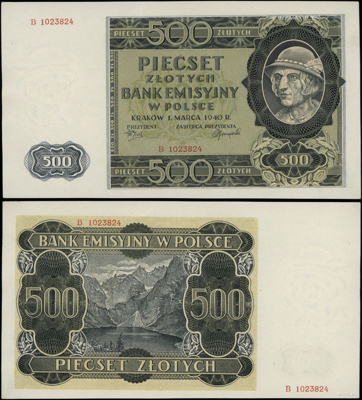 Polska, 500 złotych, 1.03.1940