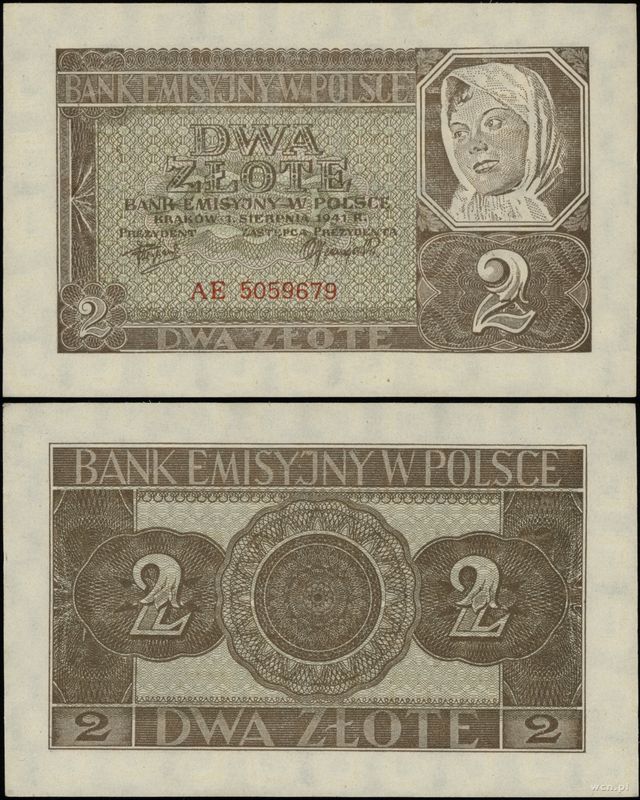 Polska, 2 złote, 1.08.1941