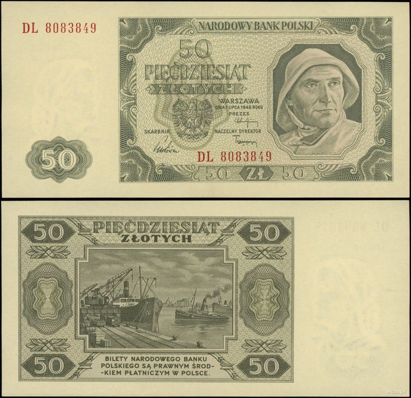 Polska, 50 złotych, 1.07.1948
