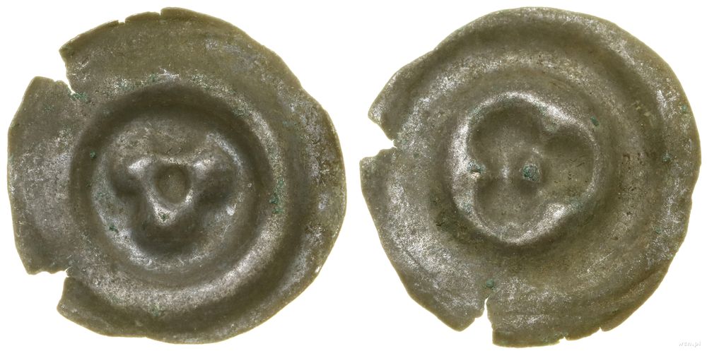 Polska, obol lub szeroki brakteat zredukowany, 4. ćwierć XIII w.