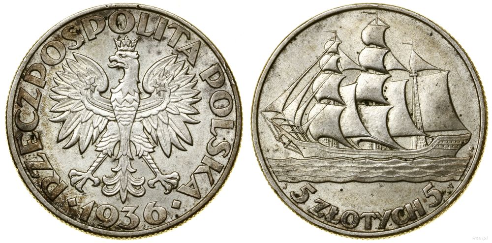 Polska, 5 złotych, 1936