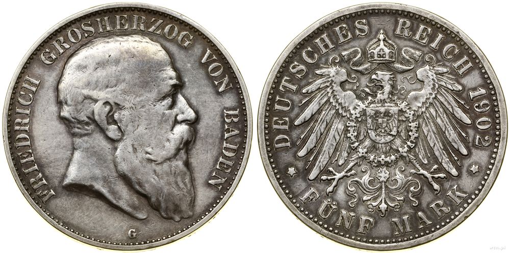 Niemcy, 5 marek, 1902 G
