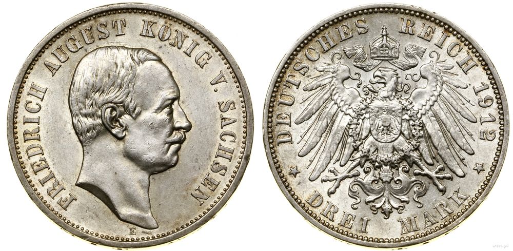 Niemcy, 3 marki, 1912 E