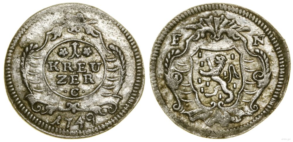 Niemcy, krajcar, 1749