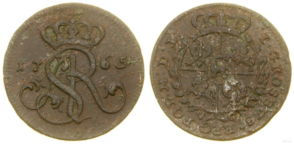 Polska, grosz, 1765 VG