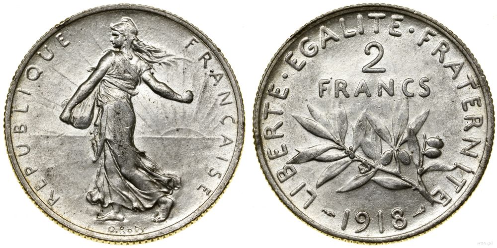 Francja, 2 franki, 1918