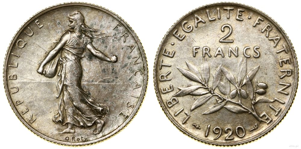 Francja, 2 franki, 1920