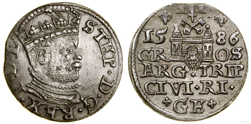 Polska, trojak, 1586