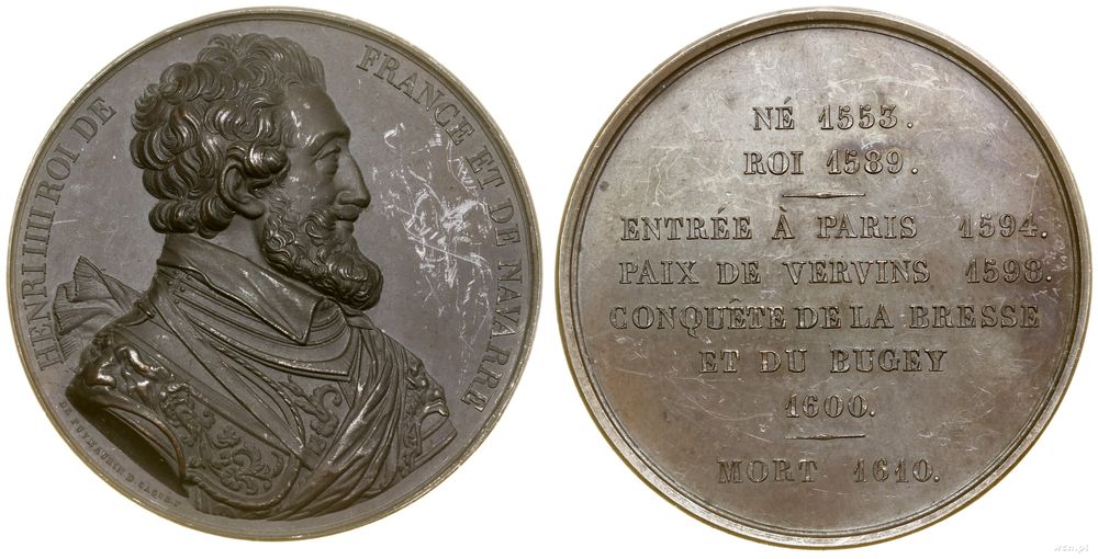 Francja, medal z serii władcy Francji – Henryk IV Wielki