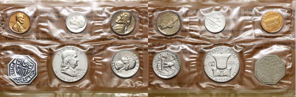 Stany Zjednoczone Ameryki (USA), zestaw rocznikowy - PROOF, 1961