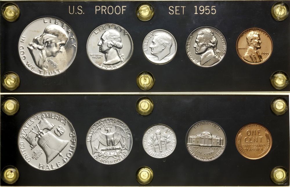 Stany Zjednoczone Ameryki (USA), zestaw rocznikowy - PROOF, 1955