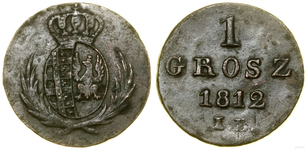 Polska, 1 grosz, 1812 IB