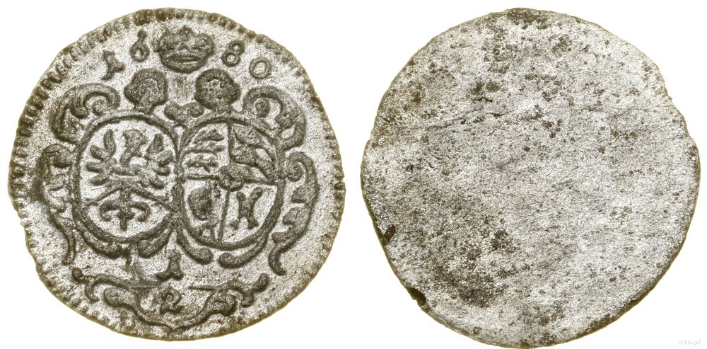 Śląsk, 1/2 krajcara jednostronna, 1680