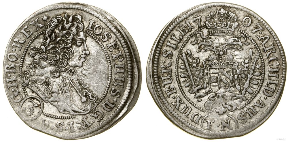 Śląsk, 3 krajcary, 1707 FN