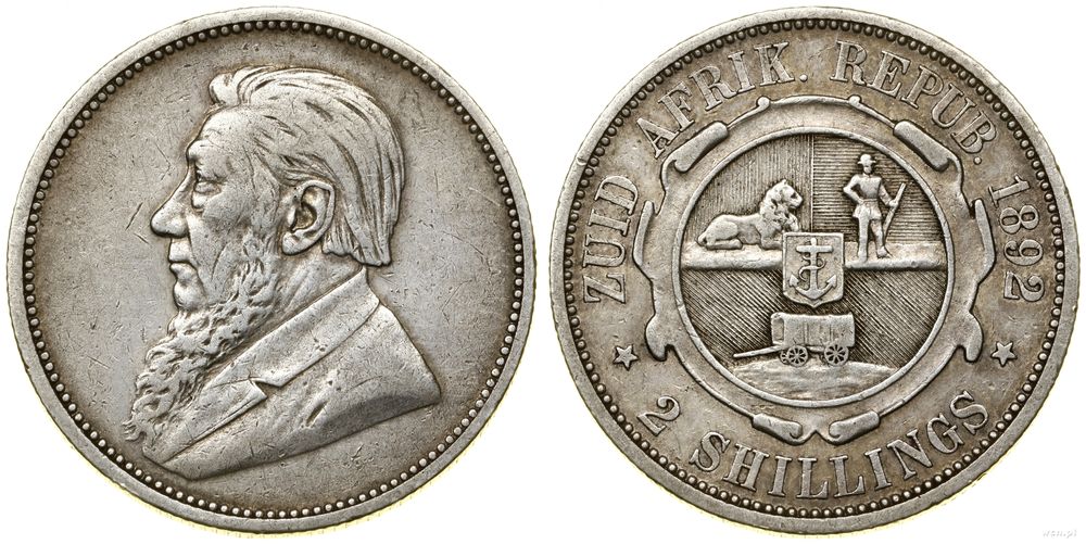 Republika Południowej Afryki, 2 szylingi, 1892