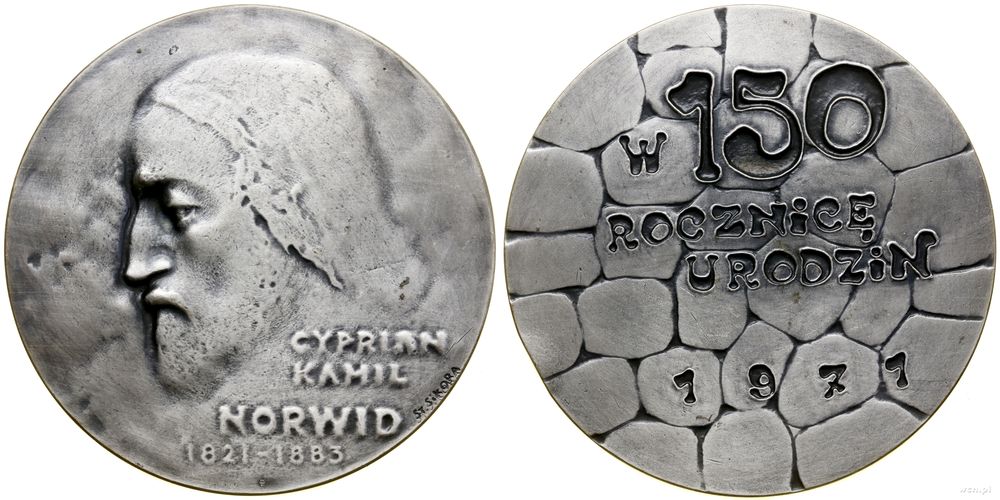 Polska, 150. rocznica urodzin Cypriana Kamila Norwida, 1971