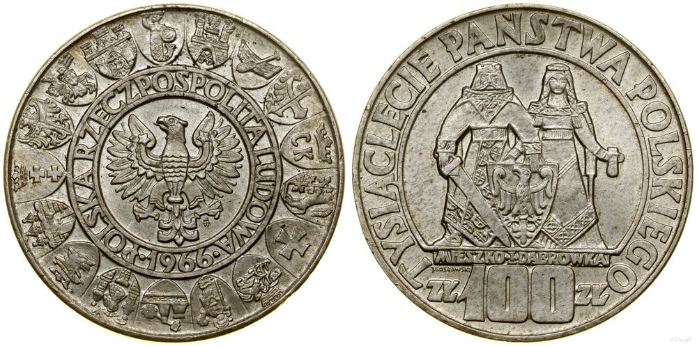 Polska, 100 złotych, 1966