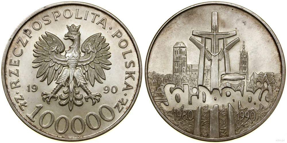 Polska, 100.000 złotych, 1990