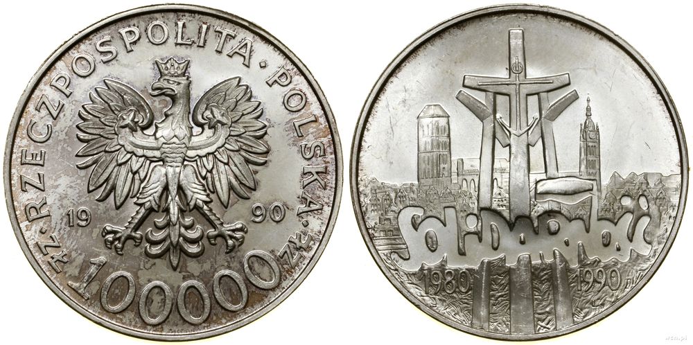 Polska, 100.000 złotych, 1990