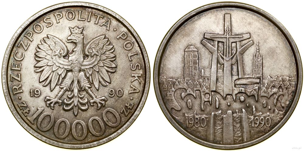 Polska, 100.000 złotych, 1990