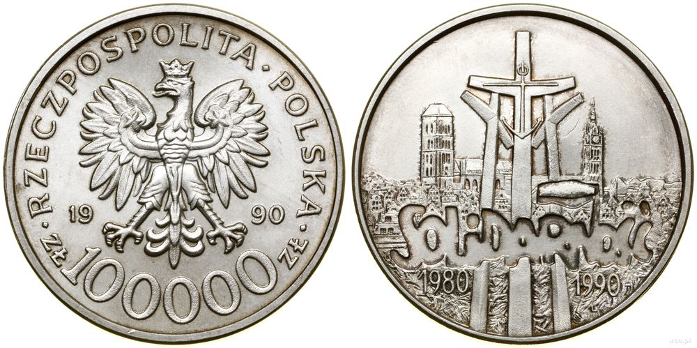 Polska, 100.000 złotych, 1990