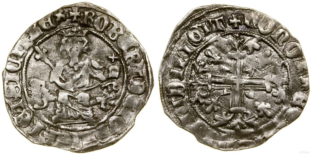 Włochy, grosz (gigliato), (ok. 1309–1317)