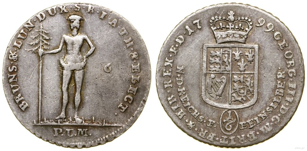 Niemcy, 1/6 talara, 1799 PLM