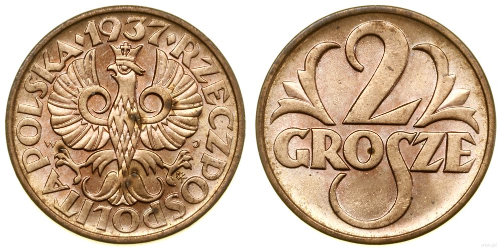 Polska, 2 grosze, 1937