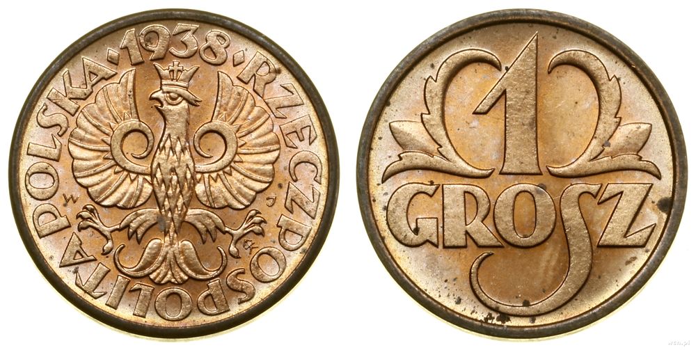 Polska, 1 grosz, 1938