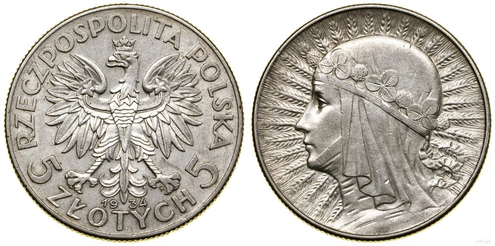 Polska, 5 złotych, 1934