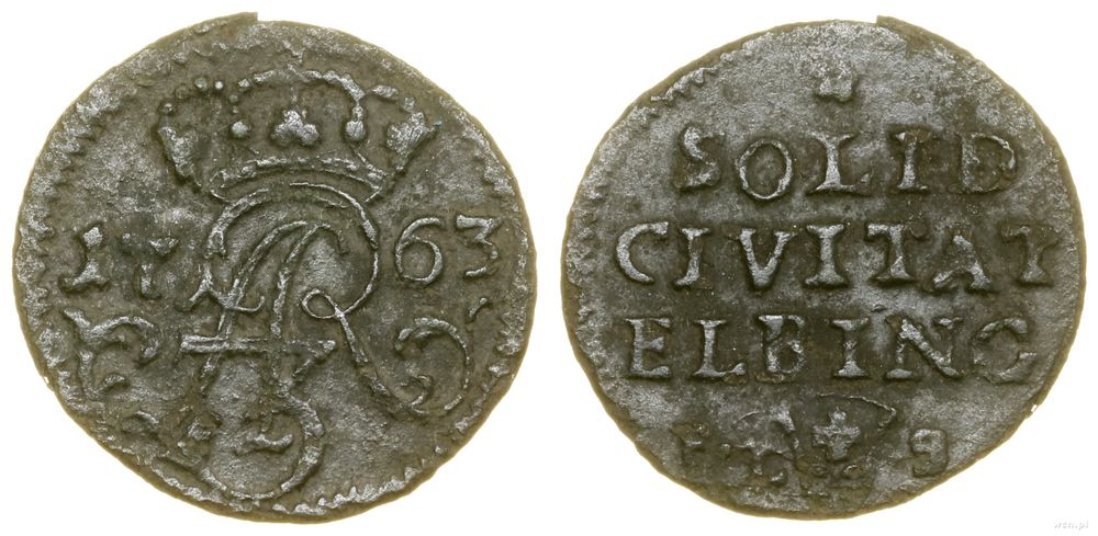 Polska, szeląg, 1763 F•L - S•