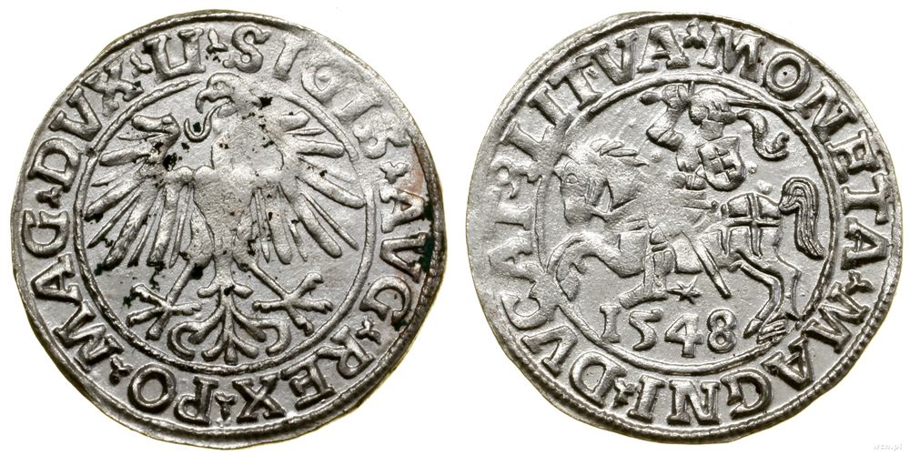 Polska, półgrosz, 1548