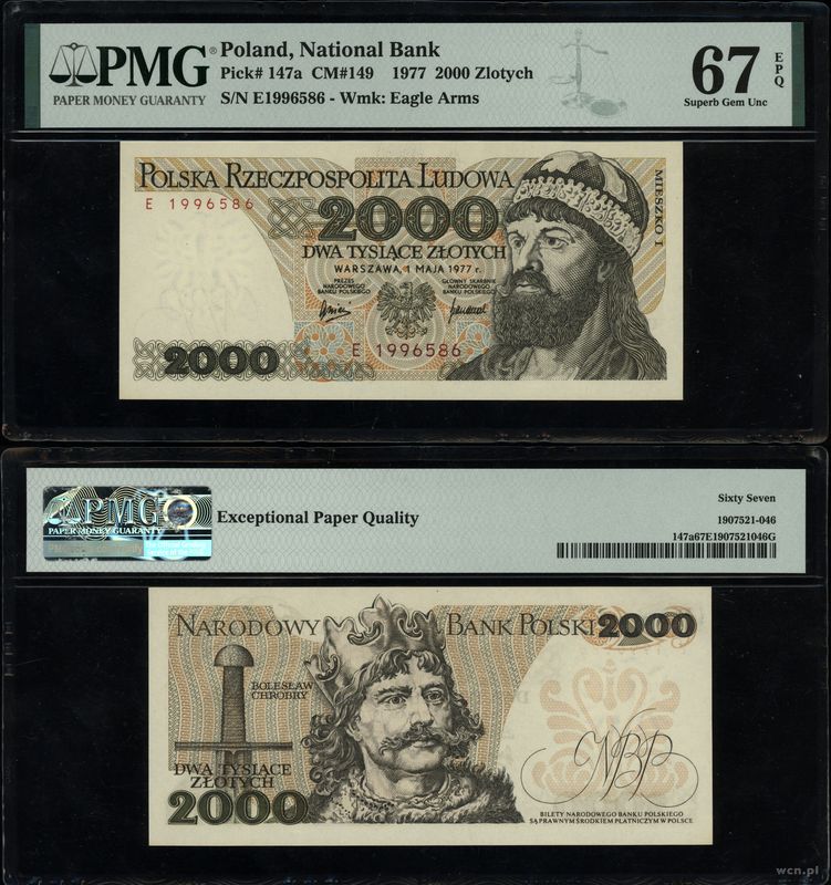 Polska, 2.000 złotych, 1.05.1977