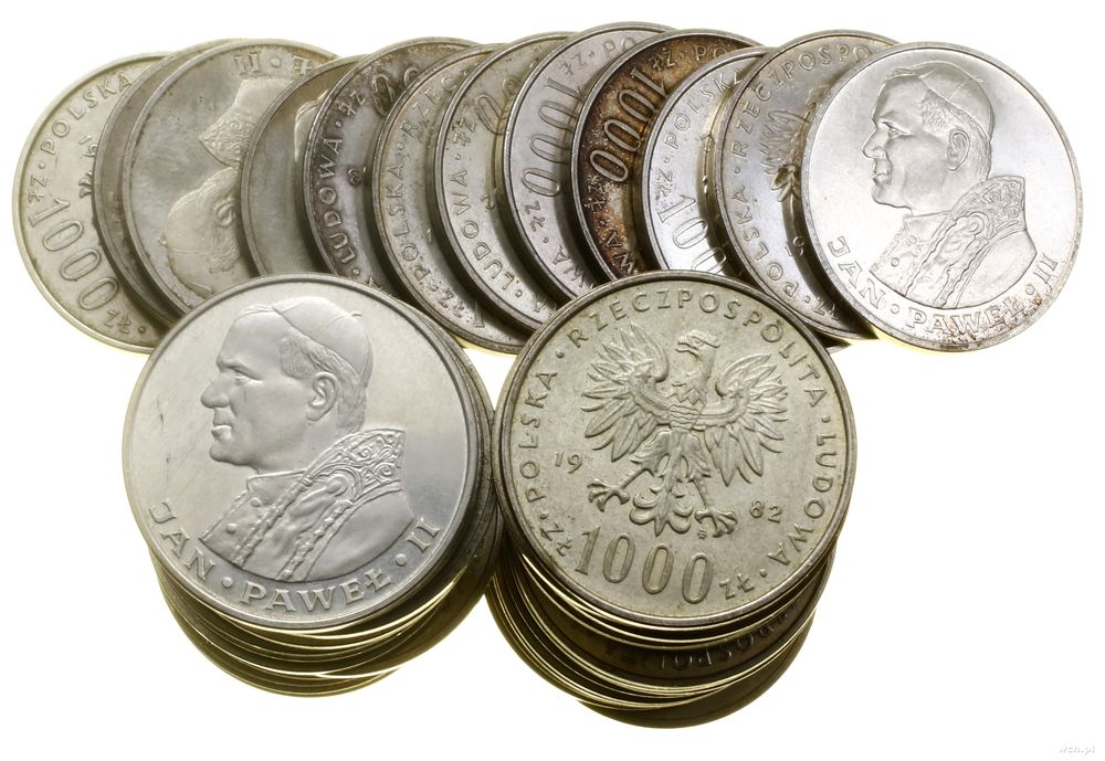 Polska, zestaw 50 x 1.000 złotych, 1982, 1983