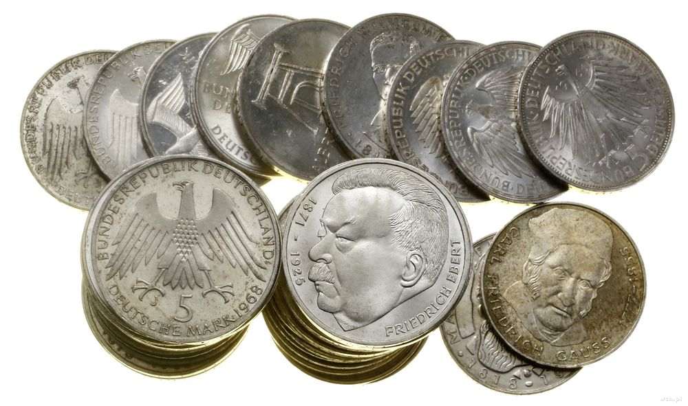 Niemcy, zestaw 50 x 5 marek