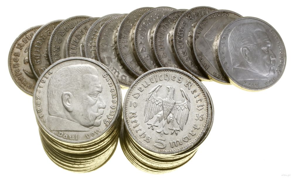 Niemcy, zestaw 50 x 5 marek