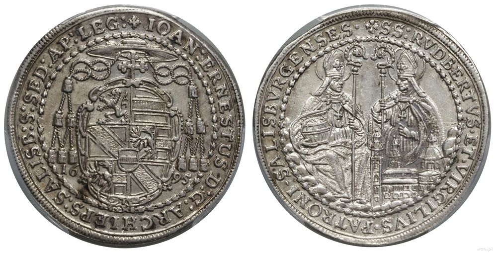 Austria, 1/2 talara, 1695 (data przebita z 1694)