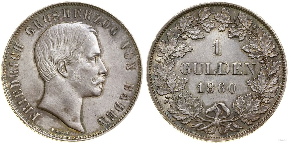 Niemcy, gulden, 1860